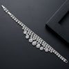 Women's Geometric Water Drop Zircon Bracelet Electroplated Copper Full Crystal Statement Jewelry