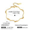 Women's Geometric Wave Bracelet In Gold Tone Plated Stainless Steel With Zircon Accents Hypoallergenic Jewelry
