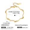 Women's Geometric Wave Jewelry Set With Stainless Steel Necklace And Bracelet Pvd Vacuum Gold Plated Design