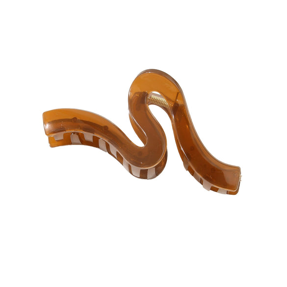 Women's Geometric Wave Shark Clip Hair Accessories Ps Material Baking Paint