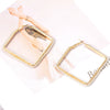 Women's Geometric Woven Pearl Rice Bead Earrings In Gold And Silver Tone Electroplated Metal Retro Fashion Statement Earrings