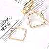 Women's Geometric Woven Pearl Rice Bead Earrings In Gold And Silver Tone Electroplated Metal Retro Fashion Statement Earrings