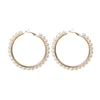Women's Geometric Woven Pearl Rice Bead Earrings In Gold And Silver Tone Electroplated Metal Retro Fashion Statement Earrings