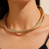 Women’s Geometric Zinc Alloy Coiled Spring Choker Necklace With Polished Electroplated Finish Futuristic Punk Jewelry