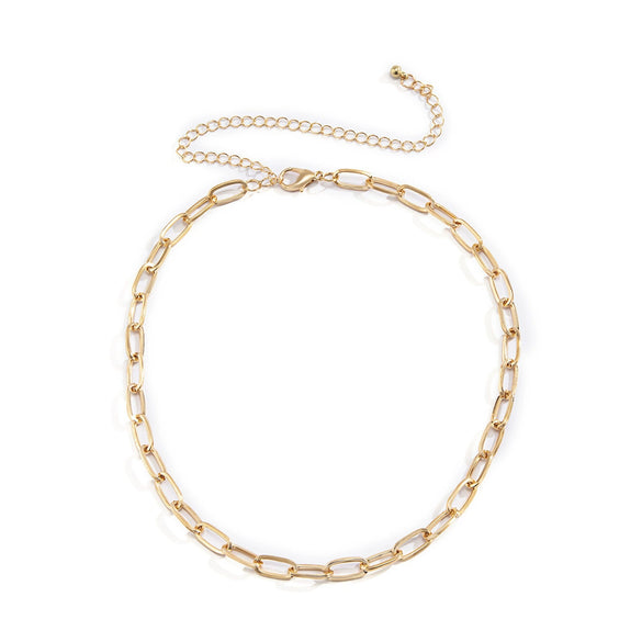 Women's Geometric Zinc Alloy Short Necklace With Electroplated Conventional Chain Simple Fashion Collarbone Chain