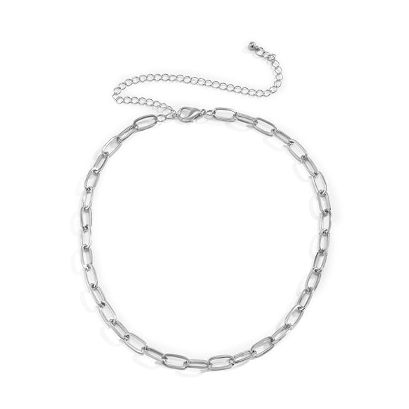 Women's Geometric Zinc Alloy Short Necklace With Electroplated Conventional Chain Simple Fashion Collarbone Chain