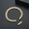 Women's Geometric Zircon Bracelet Gold Tone Electroplated Copper Jewelry For Banquet Wear Wholesale