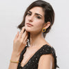 Women's Geometric Zircon Bracelet In Copper With Electroplated Finish And Olive Yellow Zircon Detail Fashion Jewelry