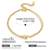 Women's Geometric Zircon Bracelet In Plated Stainless Steel Sparkling Colorfast Jewelry Wholesale