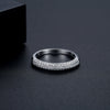Women's Geometric Zircon Crystal Ring Electroplated Copper Minimalist Fashion Jewelry Accessory