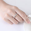 Women's Geometric Zircon Crystal Ring Electroplated Copper Minimalist Fashion Jewelry Accessory