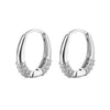 Women's Geometric Zircon Earrings Elegant Simple Ear Buckle Style In Environmental Protection Copper With Natural Fashion Design