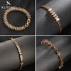 Women's Geometric Zircon Jewelry Bracelet Copperzinc Alloy 18K Gold Plated Watch Buckle Hiphop Highend Luxury