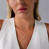 Women's Geometric Zircon Necklace Copper Pendant With Electroplated Regular Chain Stylish Versatile Jewelry Gift