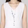 Women's Geometric Zircon Pendant Necklace With Copper Setting And Box Chain Elegant Sweater Accessory