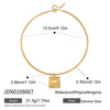 Women's Geometric Zircon Pendant Stainless Steel Choker Necklace With Plated Finish Statement Neck Ring Accessory