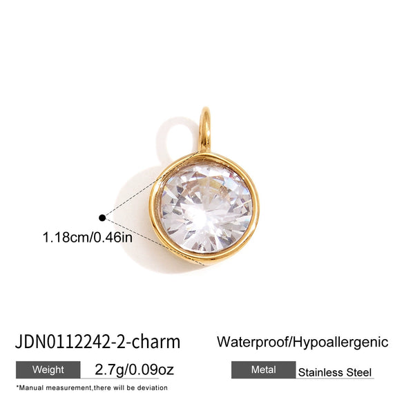 Women's Geometric Zircon Pendant Stainless Steel Choker Necklace With Plated Finish