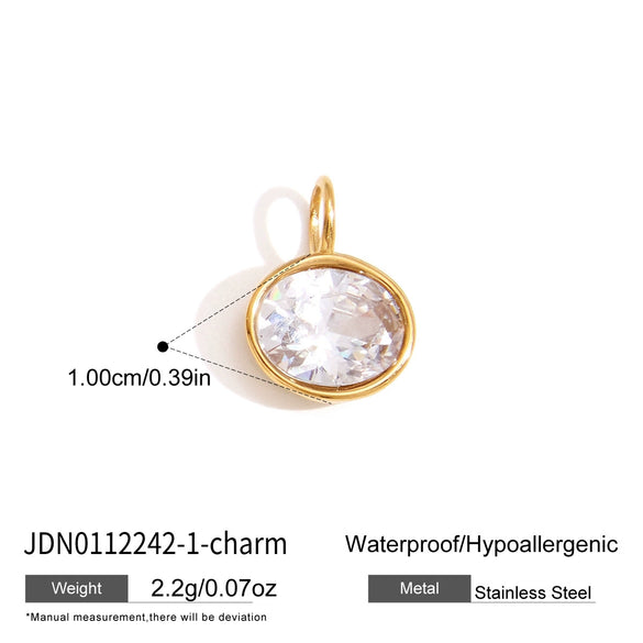Women's Geometric Zircon Pendant Stainless Steel Choker Necklace With Plated Finish