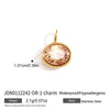 Women's Geometric Zircon Pendant Stainless Steel Choker Necklace With Plated Finish