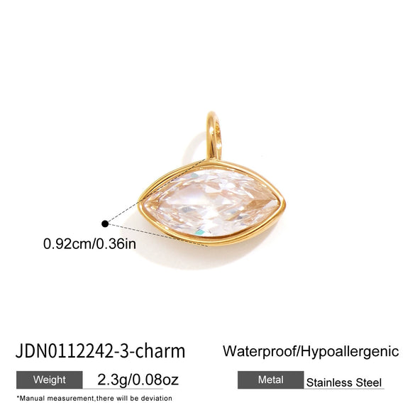 Women's Geometric Zircon Pendant Stainless Steel Choker Necklace With Plated Finish