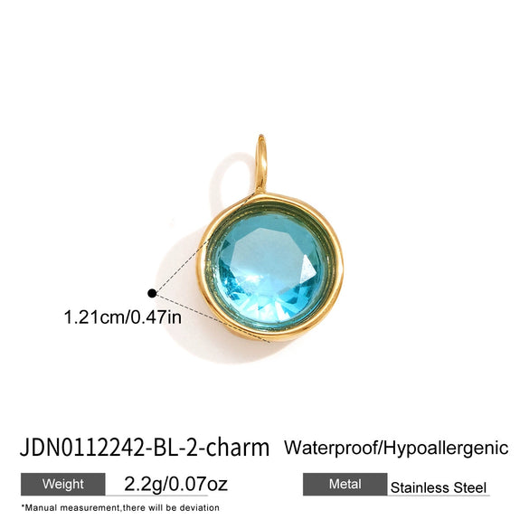 Women's Geometric Zircon Pendant Stainless Steel Choker Necklace With Plated Finish