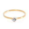 Women's Geometric Zircon Ring In Stainless Steel Three Tone Minimalist Fashion Band
