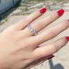 Women's Geometric Zircon Ring 925 Sterling Silver Electroplated Light Luxury Style