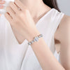Women's Geometric Zircon Row Set Bracelet In Goldplated Copper Electroplated Fashion Jewelry