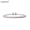 Women's Geometric Zircon Tennis Bracelet With Copper Chain And Electroplated Fashion Jewelry Finish