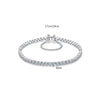 Women's Geometric Zircon Tennis Bracelet With Copper Chain And Electroplated Fashion Jewelry Finish