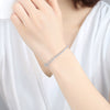 Women's Geometric Zircon Tennis Bracelet With Copper Chain And Electroplated Fashion Jewelry Finish