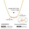 Women's Geometric Zirconia Pendant Necklace Stainless Steel Clavicle Chain With Pvd Vacuum Gold Plating And Lobster Clasp