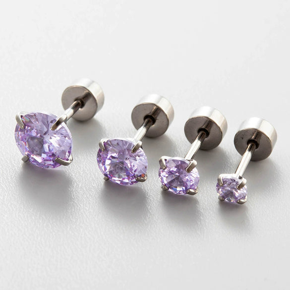 Women's Geometric Zirconia Titanium Steel Earring