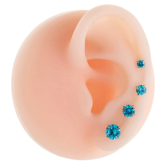 Women's Geometric Zirconia Titanium Steel Earring