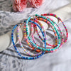 Women's Glass Glaze Organic Glass Ball Chain Geometric Multilayer Beads Necklace With Polishing