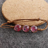Women's Glass Glazed Dried Flower Woven Bracelet