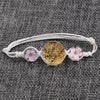 Women's Glass Glazed Dried Flower Woven Bracelet