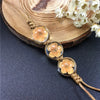 Women's Glass Glazed Dried Flower Woven Bracelet