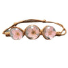 Women's Glass Glazed Dried Flower Woven Bracelet