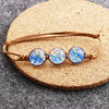 Women's Glass Glazed Dried Flower Woven Bracelet