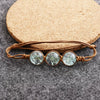 Women's Glass Glazed Dried Flower Woven Bracelet