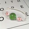 Women's Glass Glazed Dried Flower Woven Bracelet