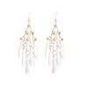 Women's Glass Glazed Drop Shape Diamondstudded Tassel Earrings With Highend Feel
