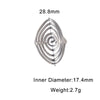 Women's Gold Electroplated Stainless Steel Open Ring With Wide Geometric Spiral Line Design And Simple Modern Style