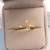 Women's Gold Plated Copper Cute Fairy Flash Diamond Butterfly Flower Rings With Electroplating