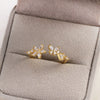 Women's Gold Plated Copper Cute Fairy Flash Diamond Butterfly Flower Rings With Electroplating
