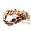 Women's Gold Plated Copper Drop Shape Zircon Bracelet With Electroplated Finish Simple Geometric Jewelry