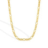 Women's Gold Plated Copper Figaro Chain Necklace Electroplated Cold Style