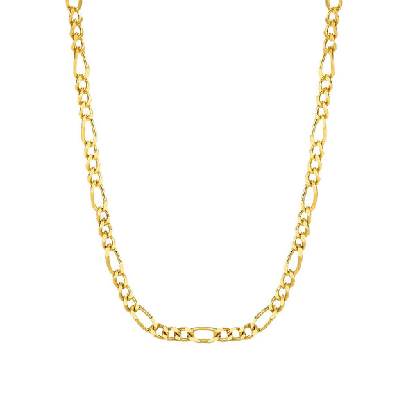 Women's Gold Plated Copper Figaro Chain Necklace Electroplated Cold Style