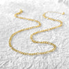 Women's Gold Plated Copper Figaro Chain Necklace Electroplated Cold Style